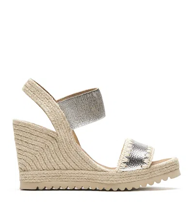 La Canadienne Chariot Wedge Sandal In Silver
