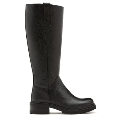 La Canadienne Chip Pebbled Leather Boot In Black