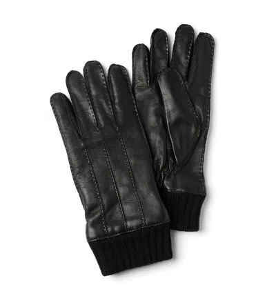 La Canadienne Ciril Men's Cashmere-lined Leather Gloves In Black