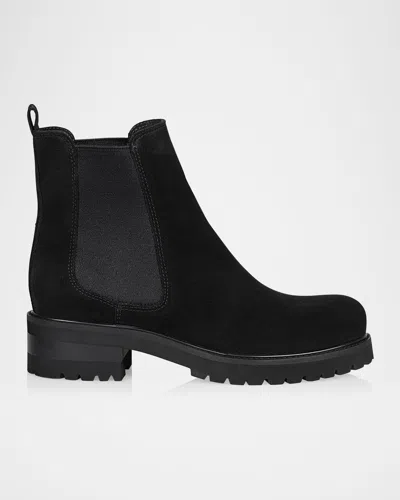 La Canadienne Cye Suede Chelsea Booties In Black