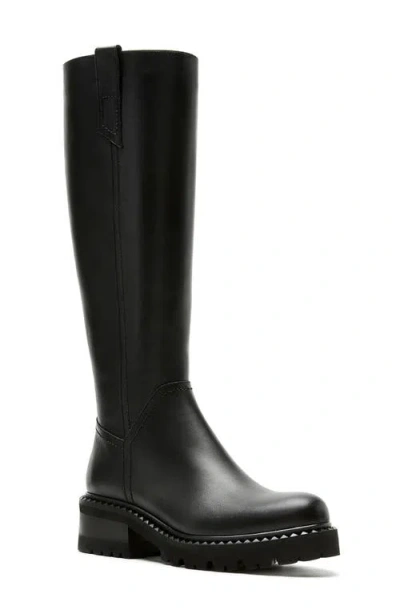 La Canadienne Cyrus Leather Lug-sole Knee Boots In Animal Print