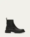 La Canadienne Darren Leather Extended-elastic Chelsea Boots In Black