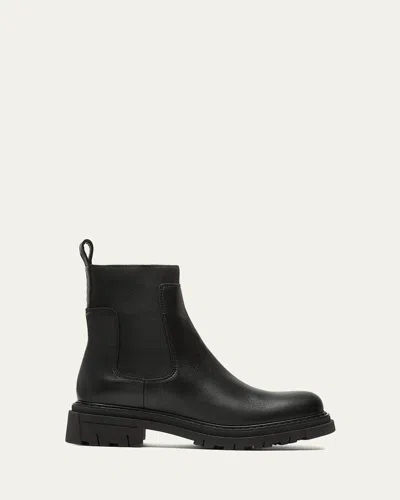 La Canadienne Darren Leather Extended-elastic Chelsea Boots In Black