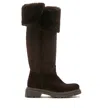 La Canadienne Davide Shearling-lined Suede Boot In Brunette