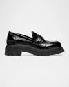 La Canadienne Della Waterproof Lug Loafer In Black