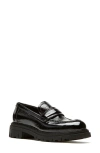 La Canadienne Della Waterproof Lug Loafer In Black Patent