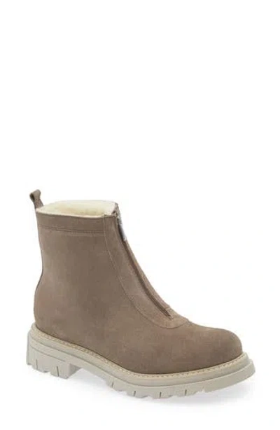 La Canadienne Deon Genuine Shearling Waterproof Bootie In Burgundy