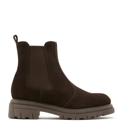 La Canadienne Derrick Shearling-lined Suede Bootie In Brunette