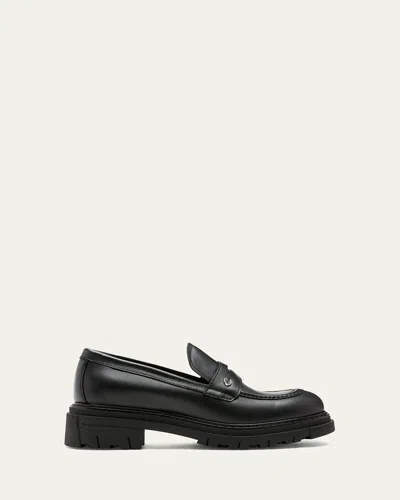 La Canadienne Doe Matte Leather Penny Loafers In Black