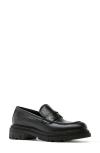 La Canadienne Doe Waterproof Platform Penny Loafer In Black