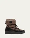 La Canadienne Easton Nylon Lace-up Winter Booties In Taupe