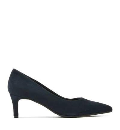 La Canadienne Esther Suede Pump In Navy