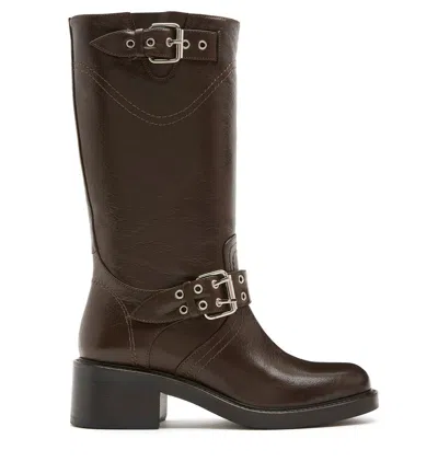 La Canadienne Everly Leather Boot In Brown