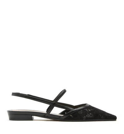 La Canadienne Fannie Lace Slingback Flat In Multi