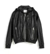 La Canadienne Fatina Leather Bomber Jacket In Black