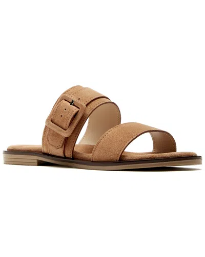 La Canadienne Fennix Suede Sandal In Orange