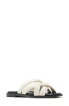 La Canadienne Fox Leather Sandal In White