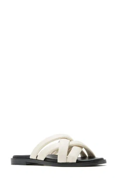 La Canadienne Fox Leather Sandal In White