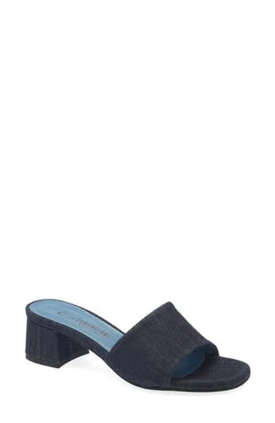 La Canadienne Frida Slide Sandal In Blue