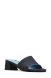 La Canadienne Frida Slide Sandal In Jeans Denim