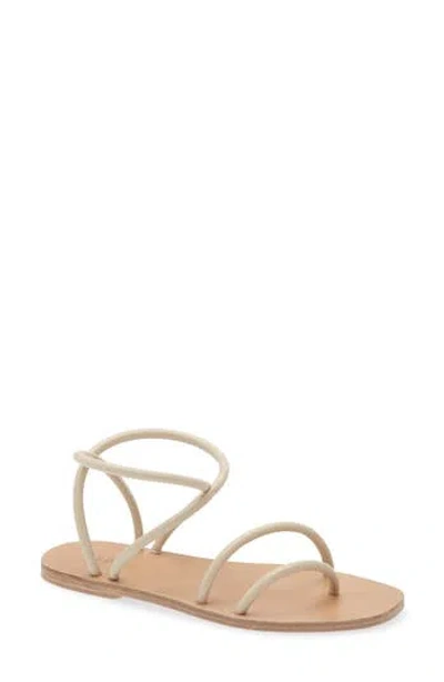 La Canadienne Gem Ankle Wrap Sandal In Neutral