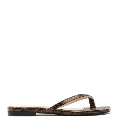 La Canadienne Giselle Leather Sandal In Brown