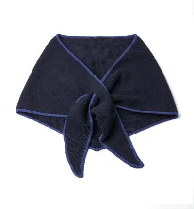 La Canadienne Habit Wool & Cashmere Blend Scarf In Blue
