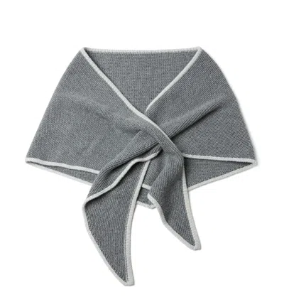 La Canadienne Habit Wool & Cashmere Blend Scarf In Grey