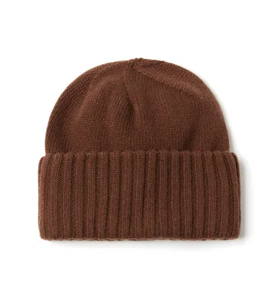 La Canadienne Hailee Wool Blend Beanie In Brown