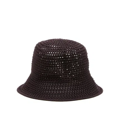 La Canadienne Hallie Crochet Bucket Hat In Red