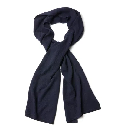 La Canadienne Hana Wool Blend Scarf In Blue