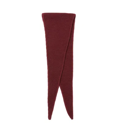 La Canadienne Hari Wool And Cashmere 'croissant' Scarf In Bordeaux