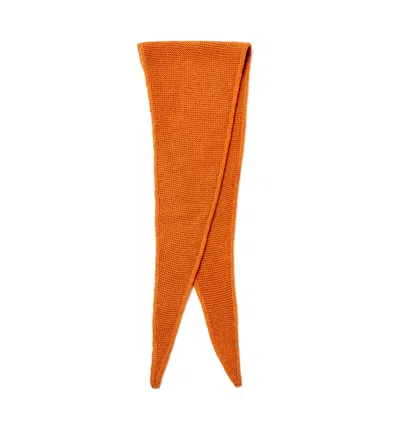 La Canadienne Hari Wool And Cashmere 'croissant' Scarf In Orange