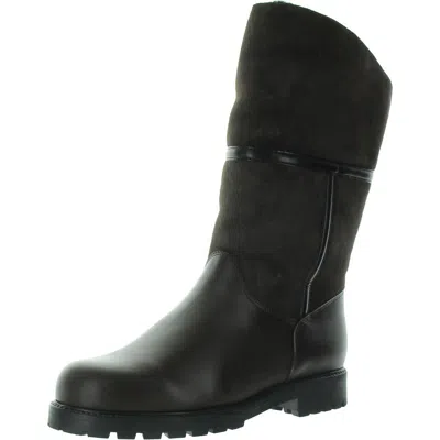 La Canadienne Harlan Womens Faux Fur Lined Fur Mid-calf Boots In Brown