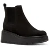 La Canadienne Haskell Womens Stretch Wedge Boots In Black