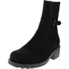 La Canadienne Havan Womens Suede Lugged Sole Ankle Boots In Black