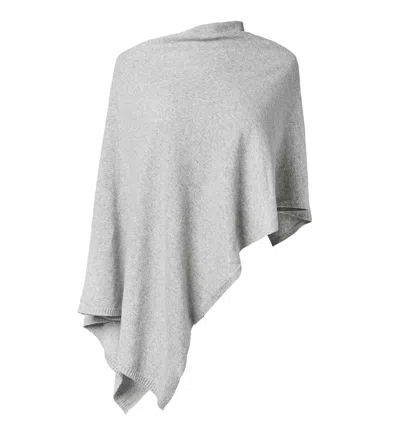 La Canadienne Haya Cashmere Blend Poncho In Charcoal