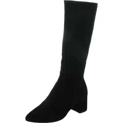 La Canadienne Heaven Womens Zipper Suede Knee-high Boots In Black