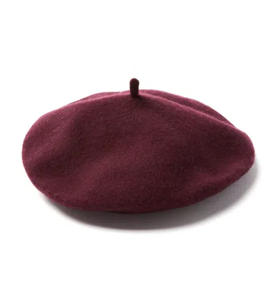 La Canadienne Hether Wool Beret In Bordeaux