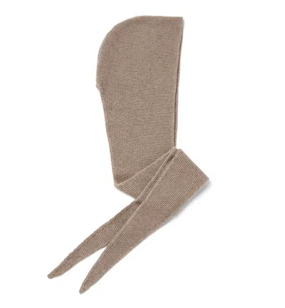 La Canadienne Hewitt Wool And Cashmere Hooded Scarf In Grey