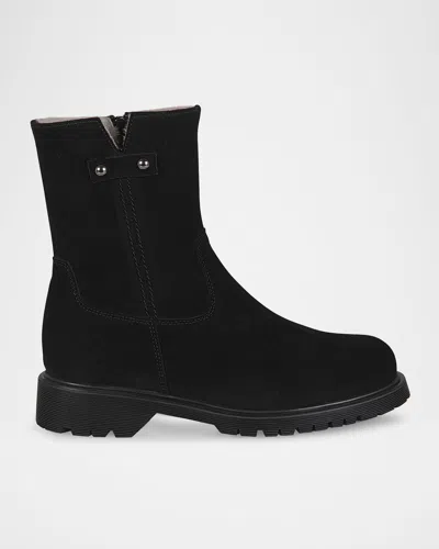 La Canadienne Hunter Genuine Shearling Lined Waterproof Boot In Black