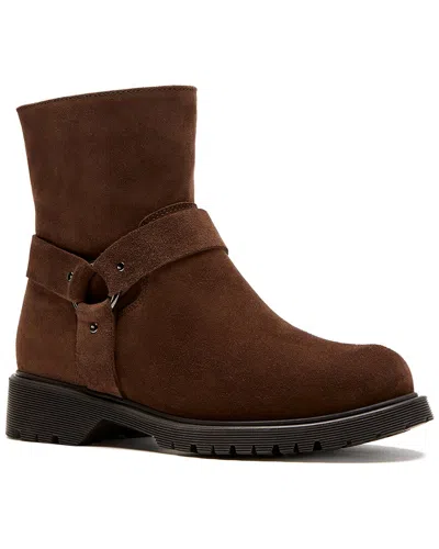 La Canadienne Hyatt Waterproof Suede Bootie In Burgundy