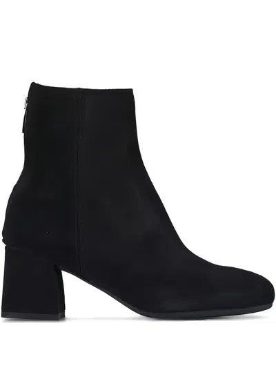 La Canadienne Jason Suede Zip-up Ankle Boots In Black