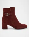 La Canadienne Jeff Waterproof Suede Booties In Brown