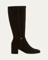 La Canadienne Jemma Suede Knee-high Boots In Black