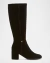 La Canadienne Jemma Suede Knee-high Boots In Black
