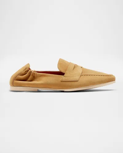 La Canadienne Kitson Suede Penny Loafers In Multi