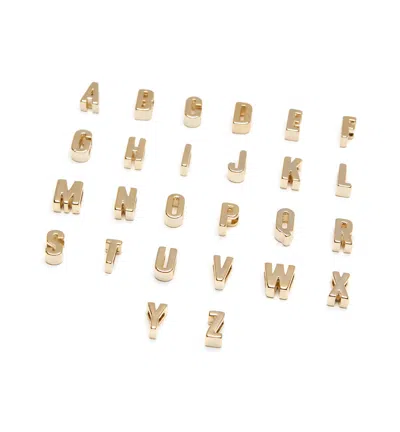 La Canadienne Letters Gold Initial Shoe Charms In W