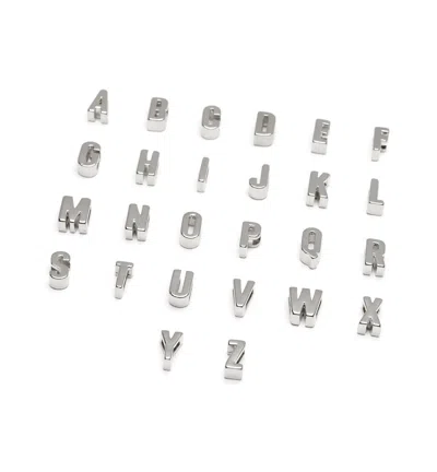 La Canadienne Letters Silver Initial Shoe Charms In T