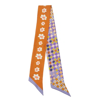 La Canadienne Luanne Silk Scarf In White